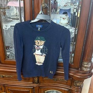Polo by Ralph Lauren Navy Sweater with Bear Design